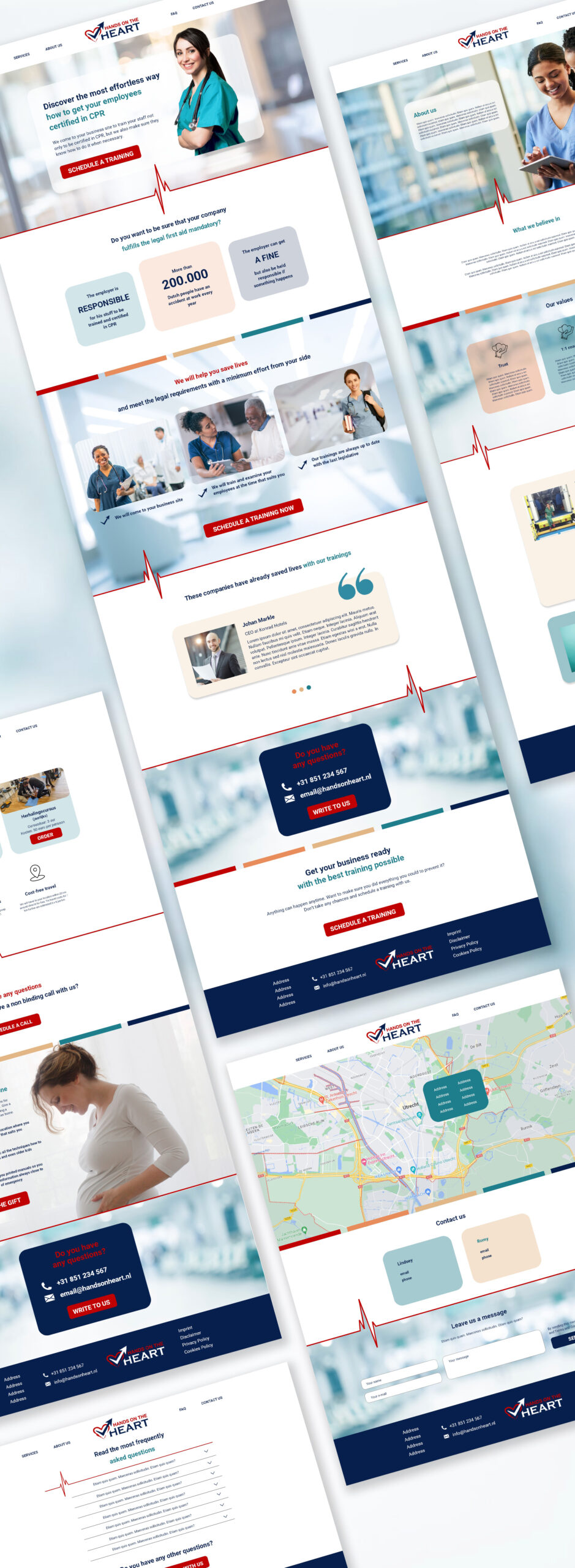 Hands on the heart webdesign